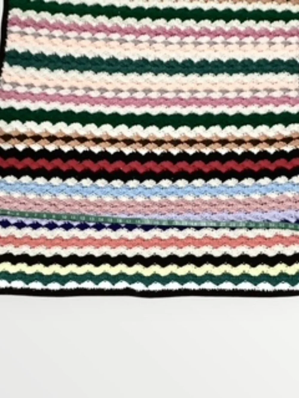 Handmade Granny Crochet Throw Afghan Blanket Multicolor Ripple 36inx50in